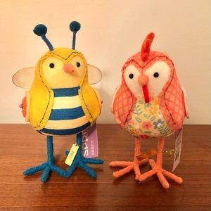 New! (2) Target Spritz Bee & Rooster Birds